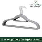 Wholesale 17.5 Inches Flocked Hanger in Grey Colour