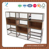 Large Versatile Wall Unit Wood & Wire 12 Box Display