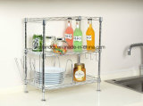 2018 Hot Sale Chrome Plated 2-Tiers Adjustable Kitchen Bakers Microwave Wire Rack