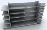 Double Sided Supermarket Gondola with Cold Rolled Steel