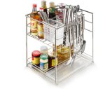 Kitchen Pull out Stainless Steel Multi Purpose Spice Drawer Basket
