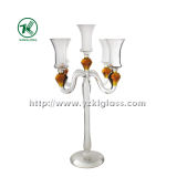 Glass Candle Holder with Five Posts by SGS (10*22.5*37)