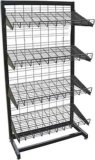 4-Level Floor Standing Metal Wire Newspaper Display Rack