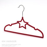 Hh Colorful Star Children Size Flocking Kids Clothes Hanger, Pet Coated Wire Hanger