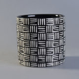 New Arrival Ceramic Candle Holder with Weave Pattern 