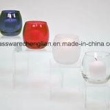 Clear and Color-Sprayed Glass Optic Candle Holders (ZT-084)