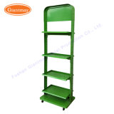 Marketing Free Standing Exhibition High Quality Engine Lubricating Oil Bottle Display Rack on Wheels