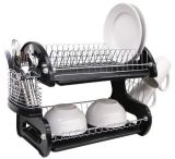 Modern Kitchen Stainless Steel 2-Tier Dish Drying Rack and Draining Board