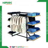 Clothing Store Display Shelf Wooden and Steel Shelving