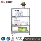 Adjustable DIY 4 Tiers Home Storage Chrome Metal Wire Shelving