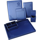 Hot Selling Fashion Customized Sky Blue Leather Notepad Holder