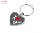 Customize I Love Dog Pattern Zinc Alloy Keychain
