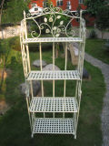 3-Tier Foldable Decorative Metal Flower Rack and Book Storage Rack
