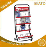 Foldable Portable Magazine Racks Advertising Brochures Display Stand