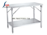 Stainless Steel Folding Table, Working Table with Folding Legs