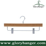 Wholesale Natural Bamboo Pant Hanger with Two Clip
