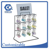 Customized Countertop Metal Wire Keychain Display Rack with Double Hook