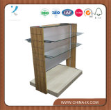 Two Sided Retail Display Rack with Tempered Glass Panel