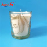Craft Glass Jar Candle with Gold Lacker