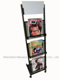 Custom Office Simple Advertising Materials Shelf Floor Standing Magazine Book Display Rack
