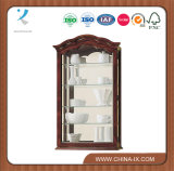 Curio Wall Cabinet 4 Adjustable Shelves Mirrored Back