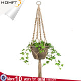 Handmade Macrame Plant Hanger / Haning Planter with Wood Shelf