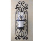 Wall Mounted Decoration Metal Candle Holder with Glass