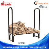 Outdoor 4-Foot Steel Wood Storage Log Rack Holder Firewood Rack