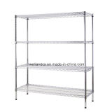 Good Quality 4 Tiers Commercial Chrome Steel Wire Shelving Rack 1500 W X 450 D X 1800 H