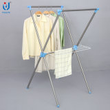 Foldable Stainless Steel Extendable X-Type Clothes Hanger Household Dryer