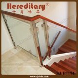 Stainless Steel Glass Balustrade with Top Handrail for Staircase (SJ-S097)