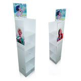 Cardboard Paper Retail Floor Display Stand Units, Supermarket Corrugated Display Shelf Rack