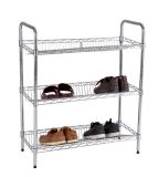 Shoes Wire Shelving Rack with 3-Tier (18