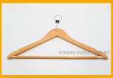 High Quality Wooden Hanger with Sliver Chrome Hook