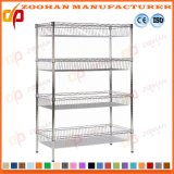 Metal Chrome Home Office Kitchen Storage Wire Basket Shelving (Zhw114)