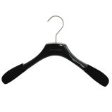 Wholesale Customized Wood Black Flocking Clothes Hangers
