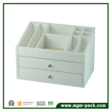 White Lacquered Wooden Jewelry Storage Box