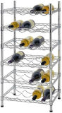 24 Bottles Holder Wine Rack Steel Stackable Storage with 6 Tier Wine Display Shelves