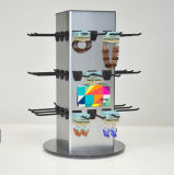 Custom Acrylic Rotating Display Shelf with Hooks