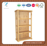 Wood Closed Back Shelving Unit with 3 Shelves
