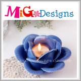 Attractive Blue Flower Shaped Candle Holder for Home Decoration