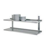 Stainless Steel Double Layer Wall Shelf for Kitchen-Linda