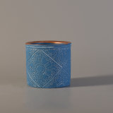 Light Blue Color Coating Decoration Concrete Candle Jar