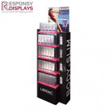 Floor Shopping Center Tiered Cosmetics Display Shelf Header and Silk Screen