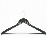 Good Shape Black Notched Shoulders Wooden Hanger for Cloth