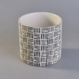 Emboss Pattern Print Ceramic Candle Holders