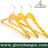 for Clothes Display Colourful Wooden Garment Hanger in Yellow