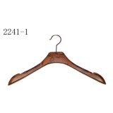 Wood Looking Plastic Hanger with Notches