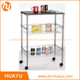 Two Basket 3 Tier Wire Cart