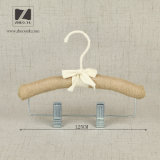Linen / Satin Padded Coat Hangers with Metal Clips / Clothes Hanger